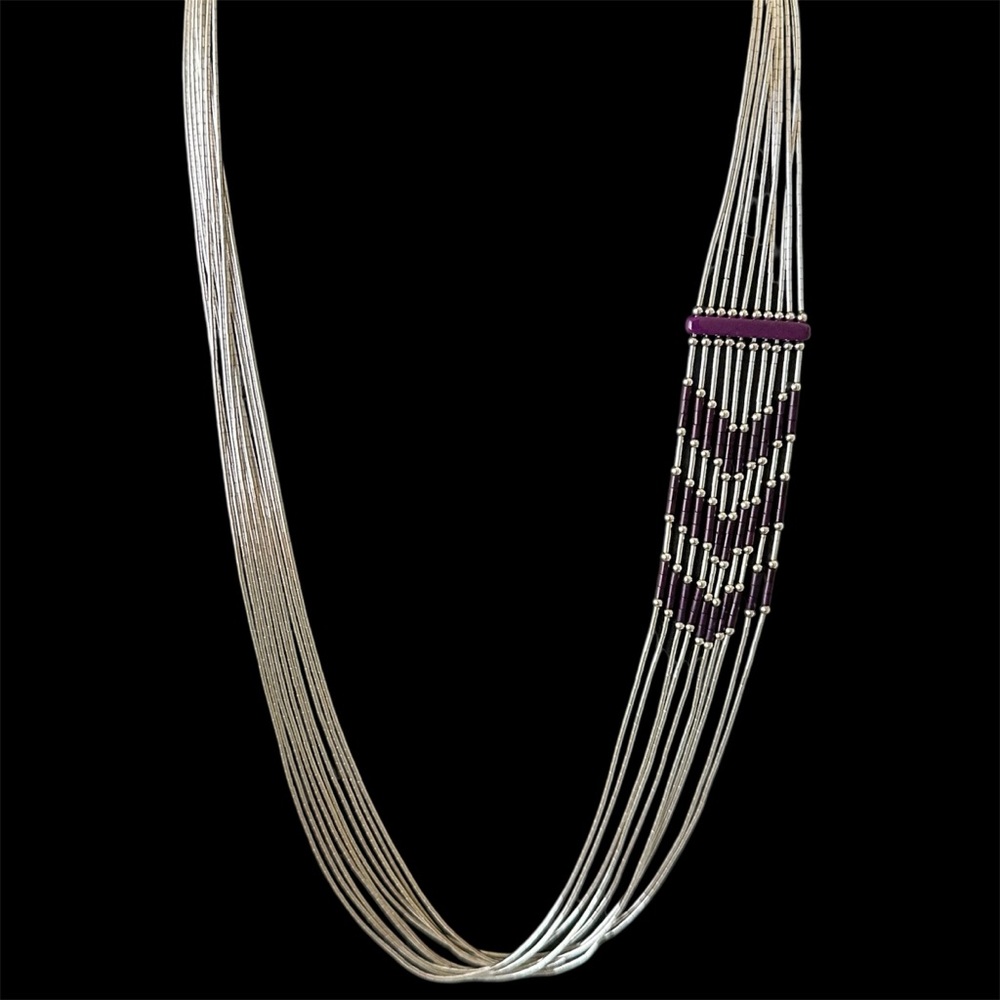 Navajo Liquid Silver Necklace - Picture 7 of 10